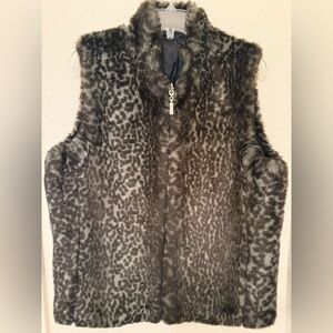 Guess Brown Faux Fur Vest